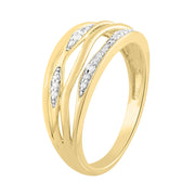 Diamond Ring with 0.12ct Diamonds in 9K Yellow Gold