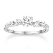 Diamond Ring with 0.50ct Diamonds in 9K White Gold