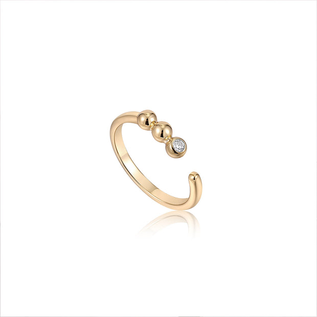 Gold Sparkle Adjustable Ring | The Jewellery Boutique