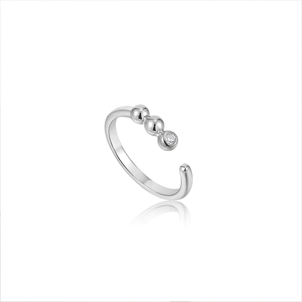 Silver Sparkle Adjustable Ring | The Jewellery Boutique