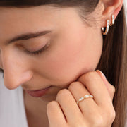Diamond Huggie Earrings with 0.50ct Diamonds in 9K Yellow Gold - RJO9YHUG50GH