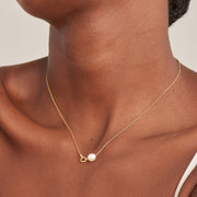 Ania Haie Gold Pearl Link Chain Necklace | The Jewellery Boutique