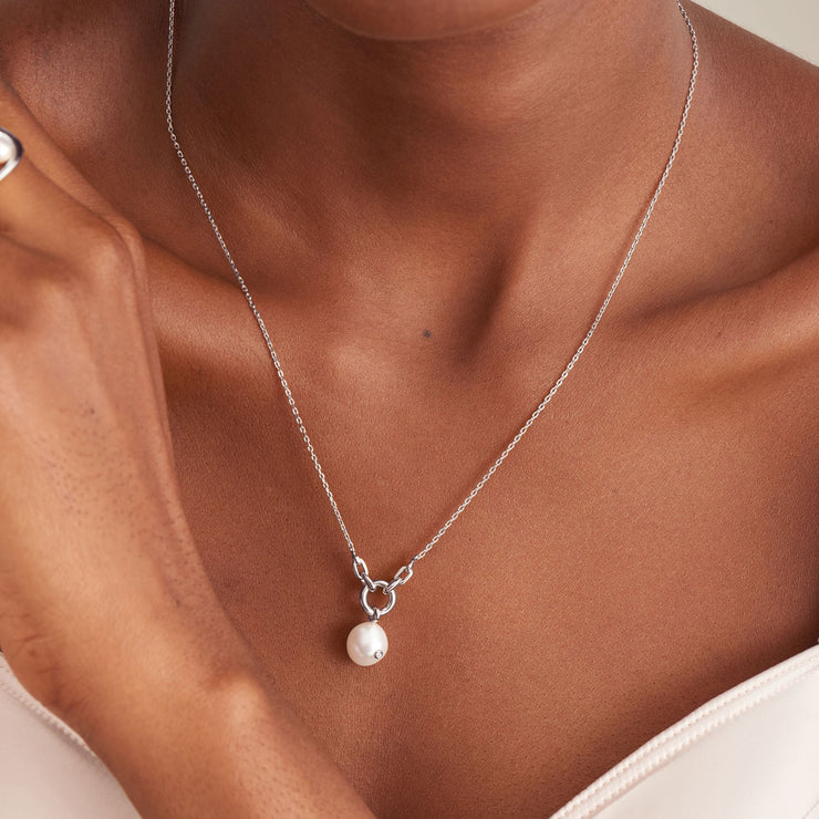 Ania Haie Silver Pearl Sparkle Pendant Necklace | The Jewellery Boutique