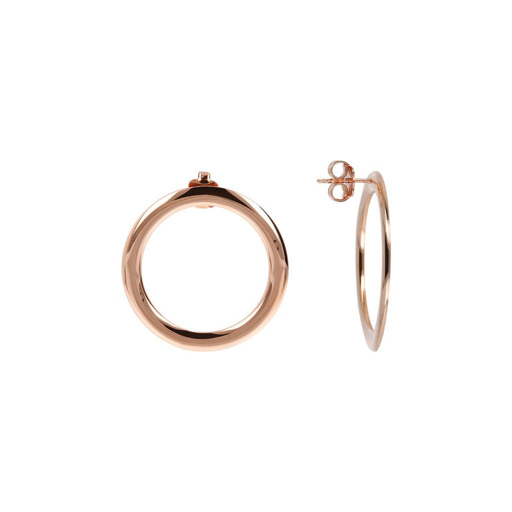 Bronzallure Small Circle Earrings Golden Ros&egrave;
