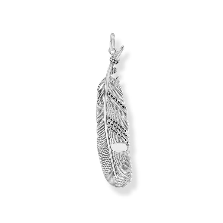 Charm Pendant Raven Feather Black | The Jewellery Boutique