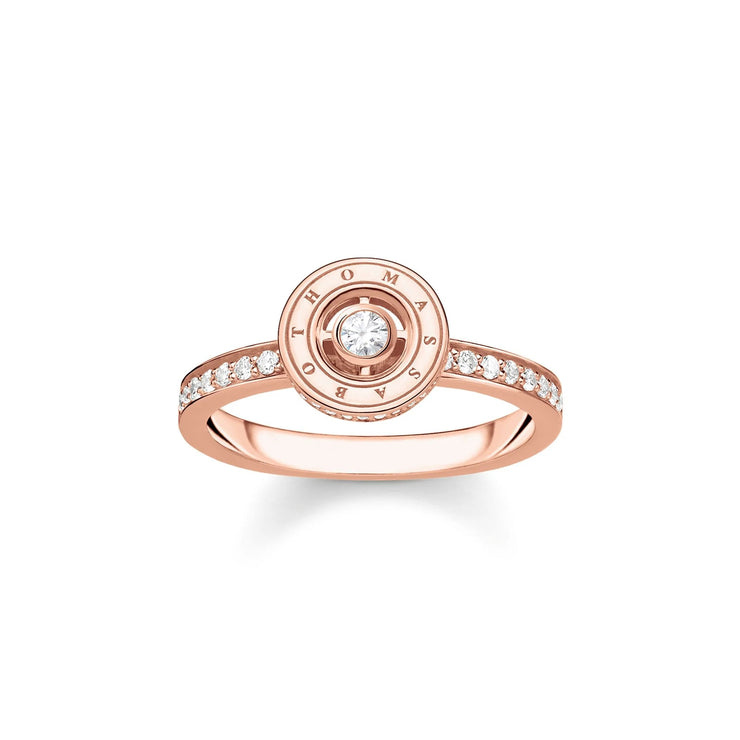 SPARKLING CIRCLES ROUND ROSE GOLD RING | The Jewellery Boutique