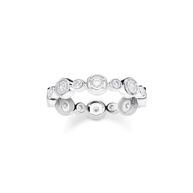 SPARKLING CIRCLES SILVER CIRCLE RING | The Jewellery Boutique