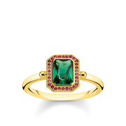 Thomas Sabo Ring Red & Green Stones, Gold