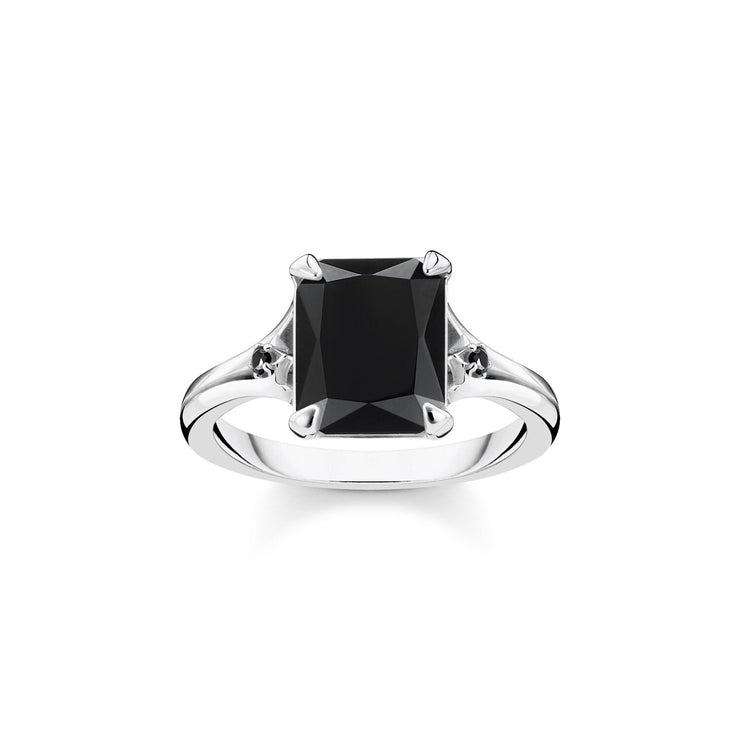 Thomas Sabo Ring Black Stone Silver 