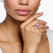 Heritage Pink Stone Silver Ring | The Jewellery Boutique