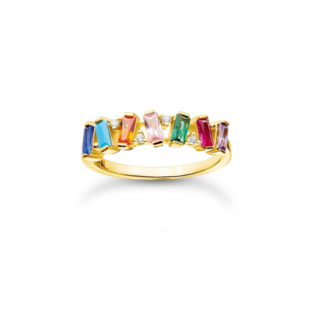 Thomas Sabo Ring Colourful Stones Gold 