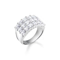 Thomas Sabo Band ring white stones pavé silver