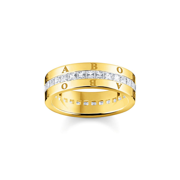 Thomas Sabo Band ring white stones pavé gold