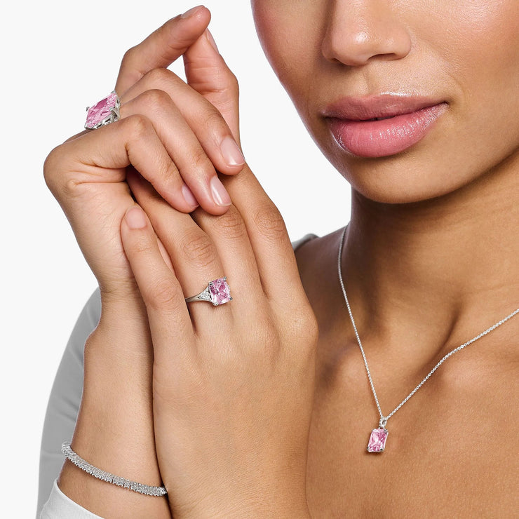 Heritage Pink Silver Cocktail Ring | The Jewellery Boutique