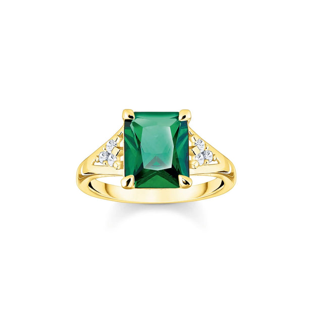 Heritage Green Cocktail Gold Ring | The Jewellery Boutique
