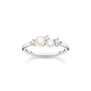 Thomas Sabo Ring pearls and white stones silver