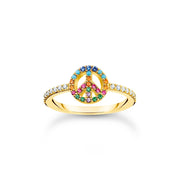 Ring Peace with Colourful Stones Gold | The Jewellery Boutique