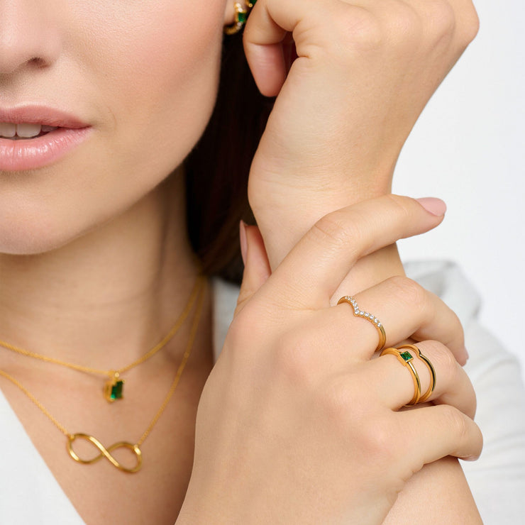 Green stone clearance gold jewellery