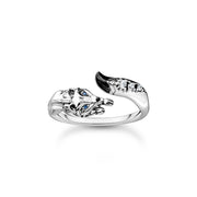Ring fox with white stones silver | The Jewellery Boutique