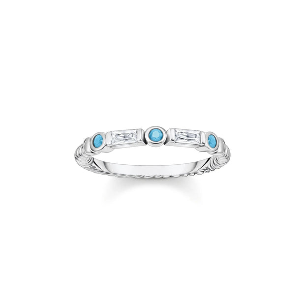TURQUOISE SILVER BAND RING | The Jewellery Boutique