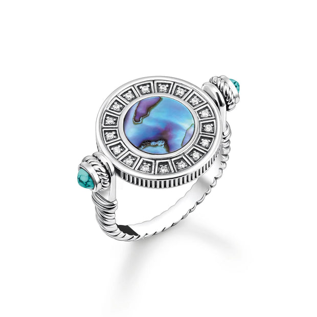 Abalone Coin Ring | The Jewellery Boutique