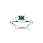 Octagon Green Stone Ring | The Jewellery Boutique