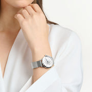 Women's watch snowflakes in 3D optics white and silver | The Jewellery Boutique