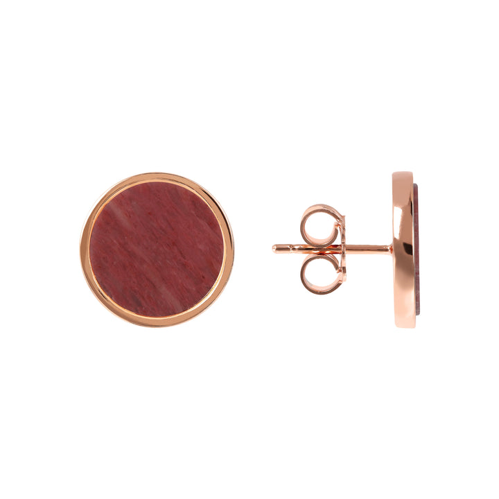 Bronzallure Gemstone Button Stud Earrings