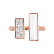 Bronzallure Cubic Zirconia and Carré Stone Ring