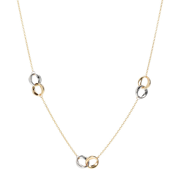 9K Yellow Gold 2-Tone Double Ring 45cm