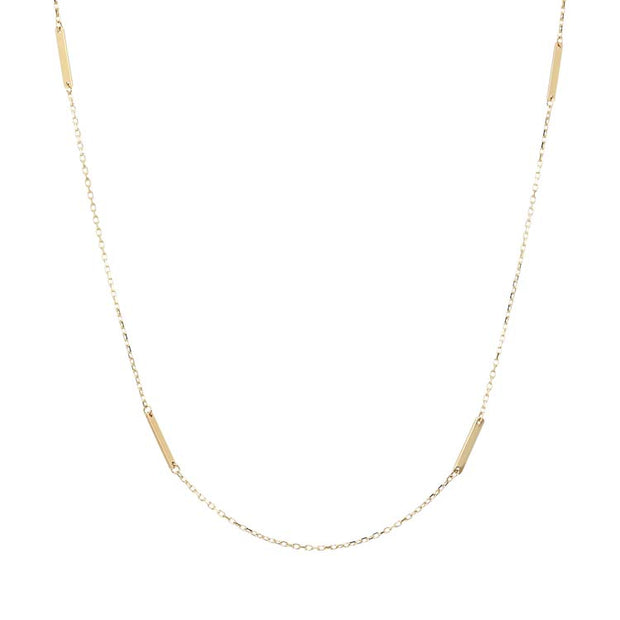 9K Yellow Gold Forzatina Plate Necklace
