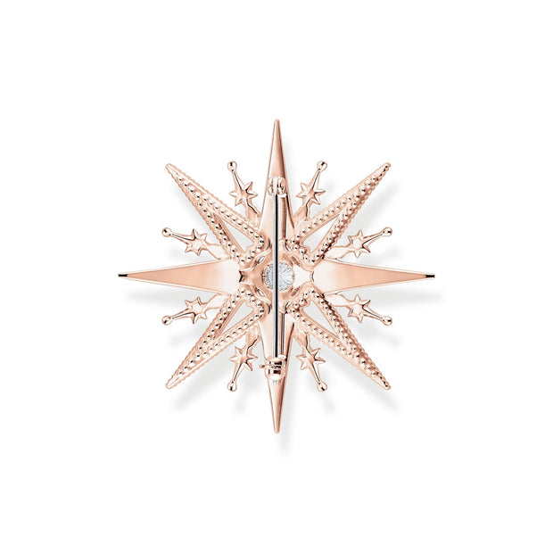 Brooch star with pink stones rose gold | The Jewellery Boutique