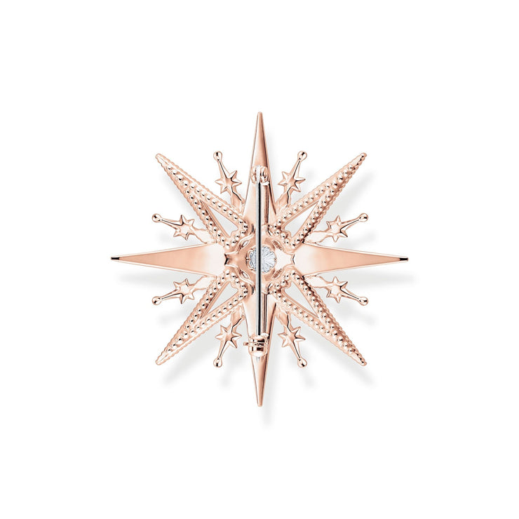 Brooch star with pink stones rose gold | The Jewellery Boutique