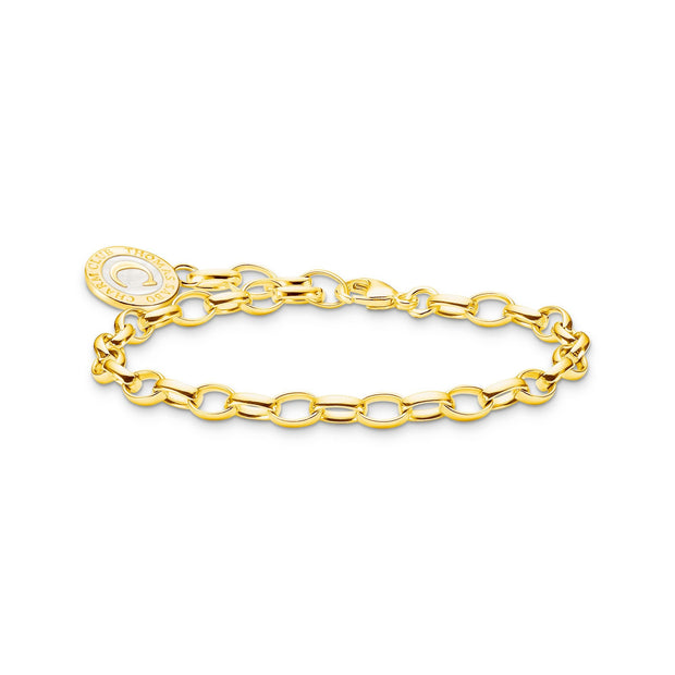 Charm bracelet with cold enamel gold plated | The Jewellery Boutique