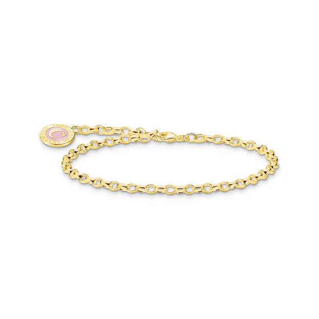 Charm bracelet with cold enamel gold plated | The Jewellery Boutique