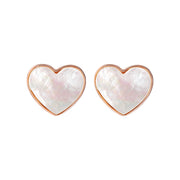 Bronzallure Natural Stone Heart Earrings