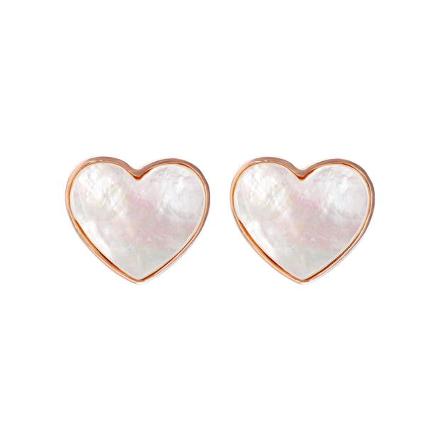 Bronzallure Natural Stone Heart Earrings
