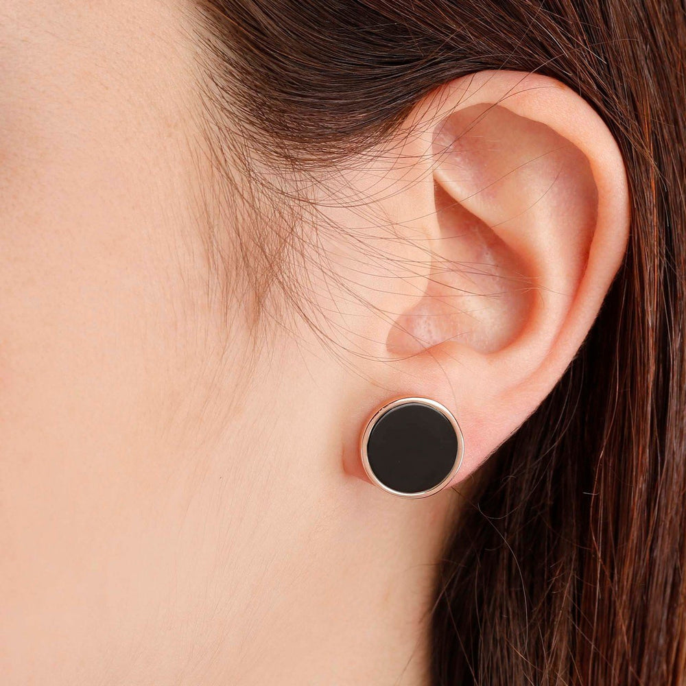 Bronzallure Gemstone Button Earrings