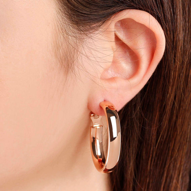 Bronzallure Medium Sized Hoop Earrings