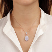 Bronzallure Necklace With Stone Pendant And Pave© Details